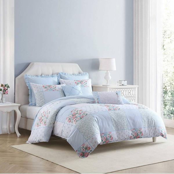 Laura Ashley(R) Hope Patchwork Reversible 3pc. Comforter Set alternate view
