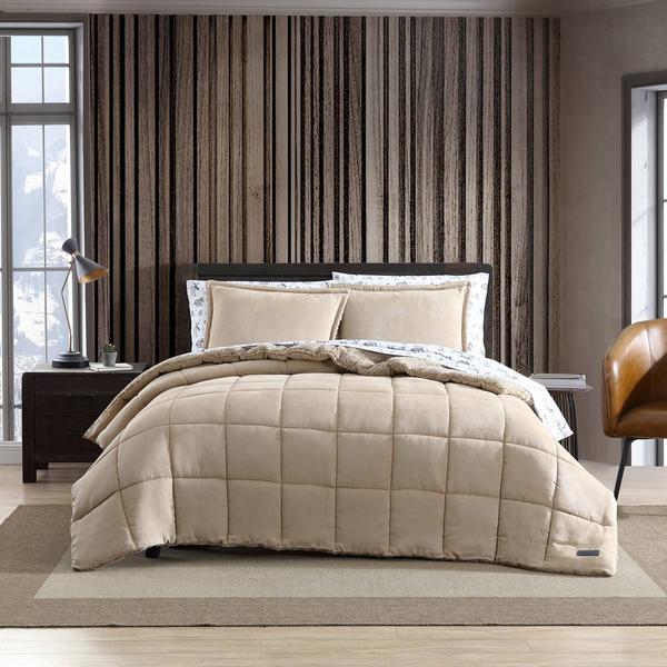 Eddie Bauer Sherwood Faux Suede Textured Reversible Comforter Set