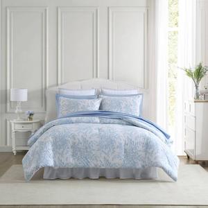 Laura Ashley(R) Bedford Cotton Reversible 3pc. Comforter Set alternate view