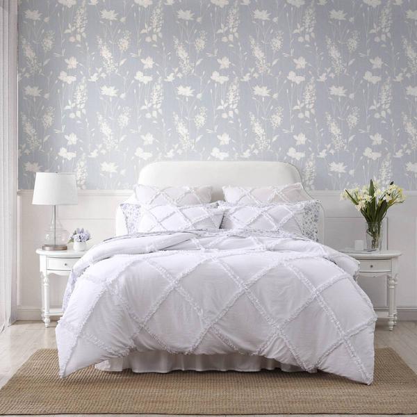 Laura Ashley(R) Norah Solid Microfiber Comforter Set