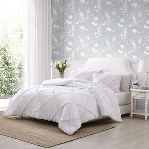 Laura Ashley(R) Norah Solid Microfiber Comforter Set alternate view