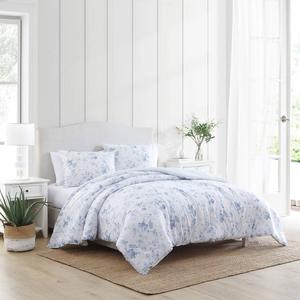 Laura Ashley(R) Belinda Cotton Reversible 3pc. Comforter Set