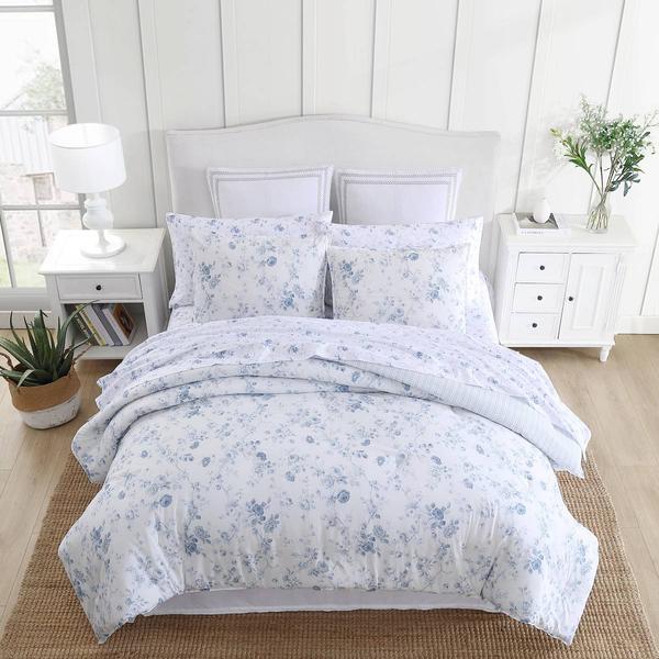 Laura Ashley(R) Belinda Cotton Reversible 3pc. Comforter Set alternate view