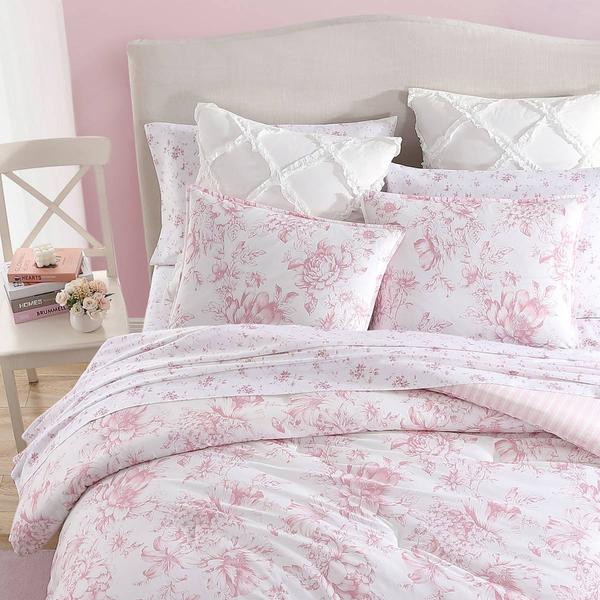 Laura Ashley(R) Delphine Cotton Reversible 3pc. Comforter Set alternate view