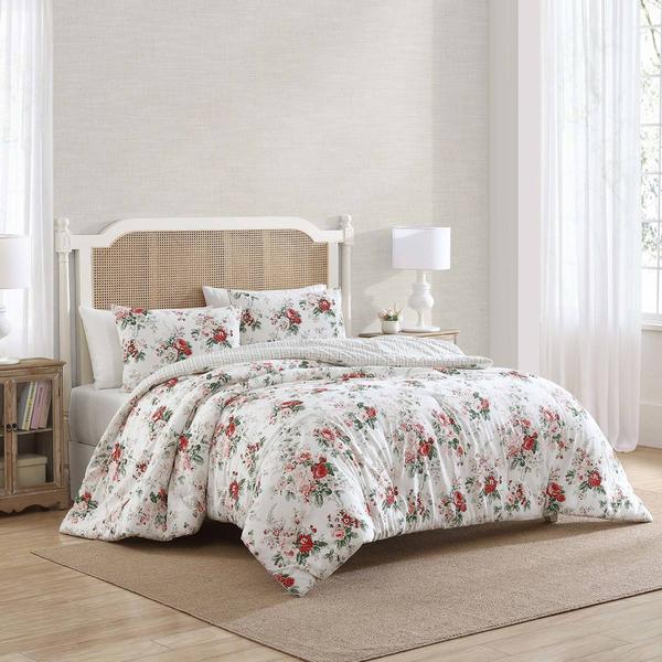 Laura Ashley(R) Ashfield Cotton Flannel 3pc. Comforter Set