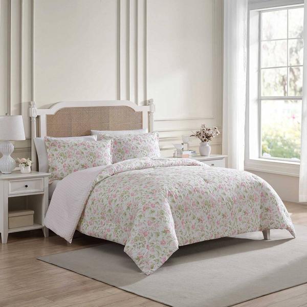 Laura Ashley(R) Morning Gloria Cotton Reversible Comforter Set