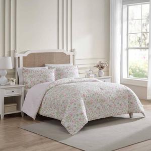 Laura Ashley(R) Morning Gloria Cotton Reversible Comforter Set