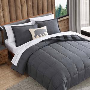 Eddie Bauer Cabin Plaid 3pc. Reversible Comforter & Sham Set