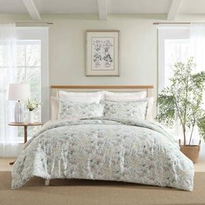 Laura Ashley(R) Bramble Floral Reversible Cotton 3pc. Comforter Set alternate view
