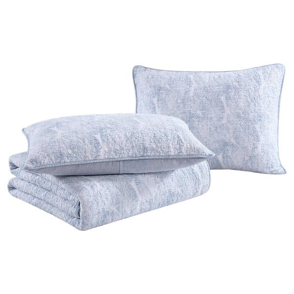 Tommy Bahama Distressed Water Leaves Cotton Reversible Quilt Set alternate view