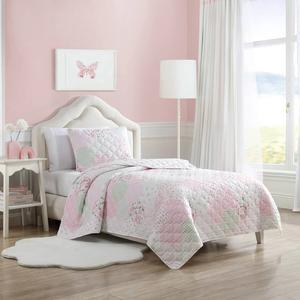 Laura Ashley(R) Ellyn Microfiber Reversible Quilt Set