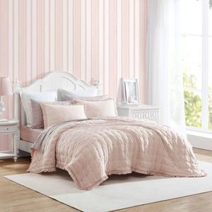 Laura Ashley(R) Hailee Microfiber Reversible Quilt Set