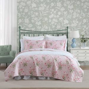 Laura Ashley(R) Veronicas Bouquet Reversible Cotton 3pc. Quilt Set