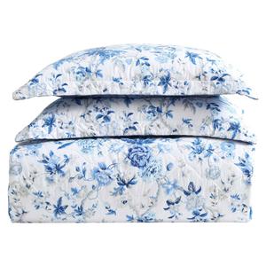 Laura Ashley(R) Breezy Floral Cotton Reversible 3pc. Quilt Set alternate view