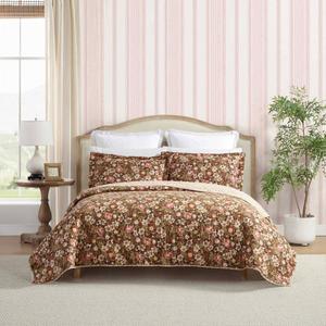 Laura Ashley(R) Marta Reversible Cotton 3pc. Quilt Set