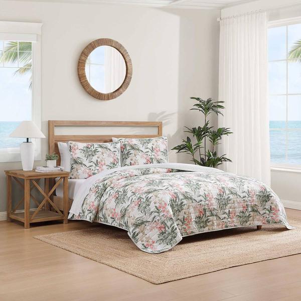 Tommy Bahama Island Orchid Reversible 3pc. Quilt Set