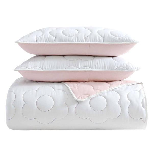 Betsey Johnson Rainbow Stitch Reversible 3pc. Quilt Set