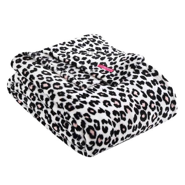 Betsey Johnson Betseys Leopard Plush Fleece Twin Blanket