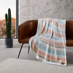 Wrangler Glen Canyon Stripe Plush-Fleece Reversible Blanket alternate view