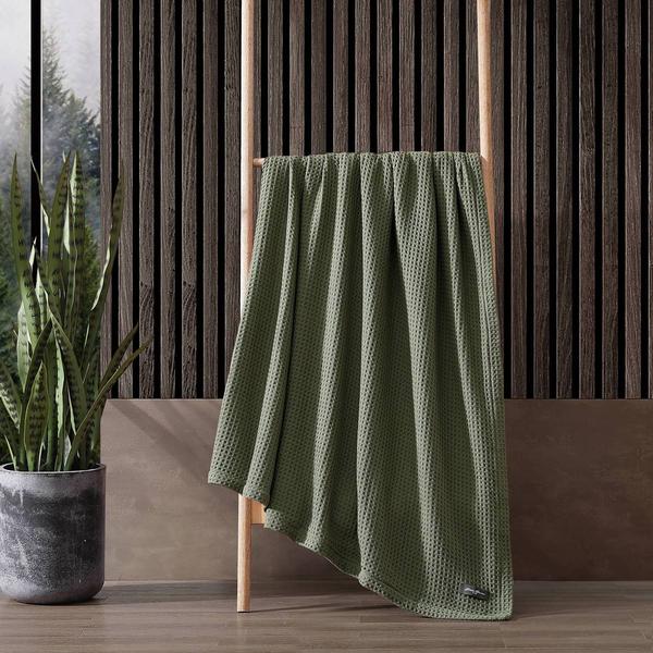 Eddie Bauer Solid Waffle Cotton Blanket alternate view