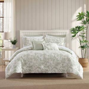 Laura Ashley(R) Natalie Cotton Reversible Duvet Cover Set