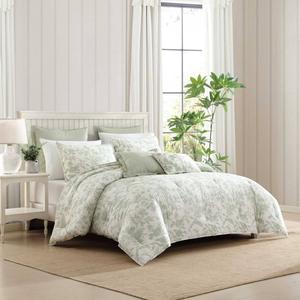 Laura Ashley(R) Natalie Cotton Reversible Duvet Cover Set alternate view