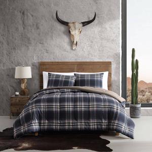 Wrangler City Flats Plaid Microfiber Reversible Duvet Cover Set