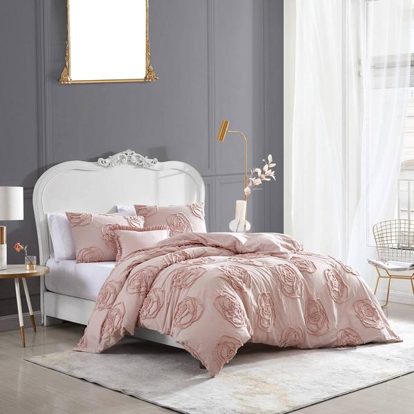 Betsey Johnson Rambling Rose Cotton Pink Duvet Cover Set