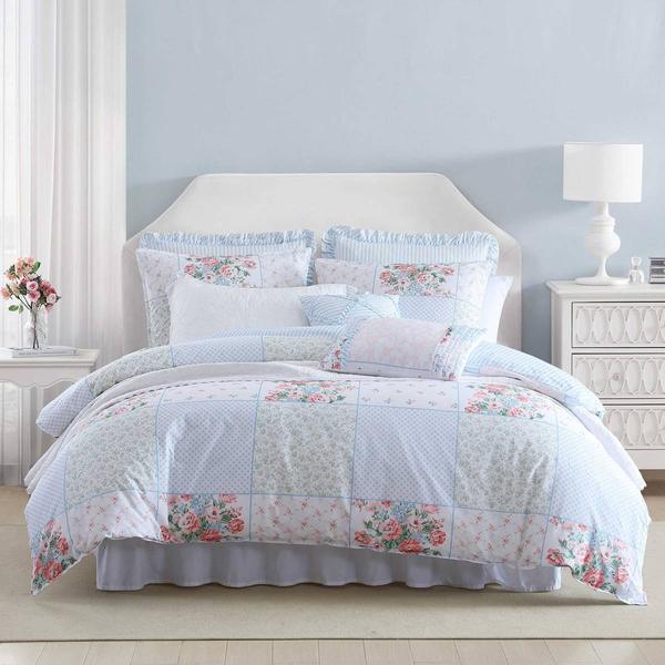 Laura Ashley(R) Hope Patchwork Reversible Duvet Cover Set