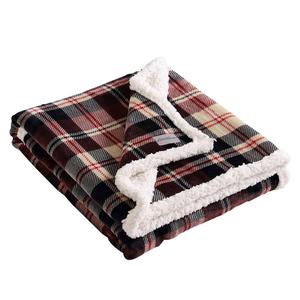 Eddie Bauer Trailhead Plaid Reversible Plush Fleece Throw