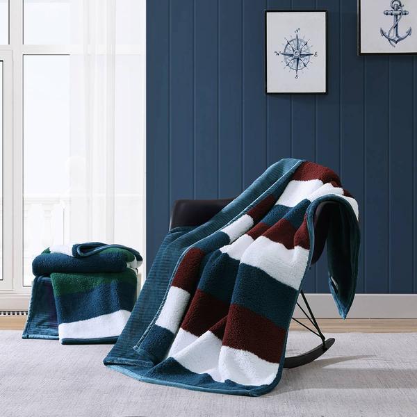 Nautica Wilton Reversible Sherpa Throw alternate view