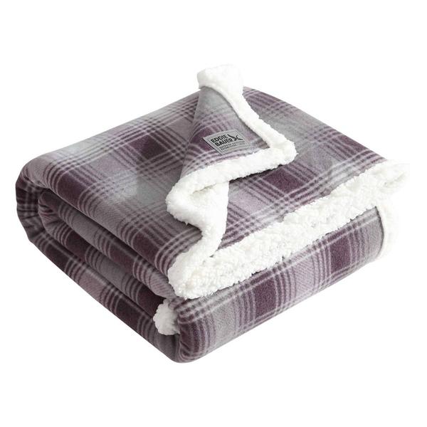 Eddie Bauer Nordic Plaid Reversible Sherpa Throw