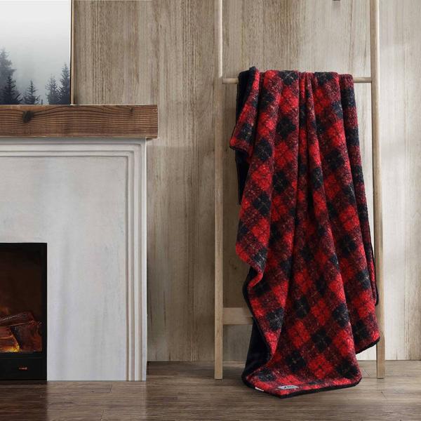 Eddie Bauer Capitol Hill Plaid Plush-Fleece Reversible Throw alternate view