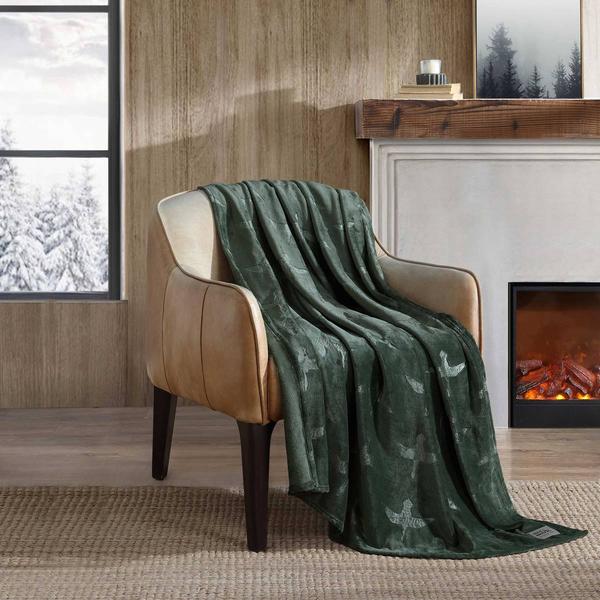 Eddie Bauer Geese Plush-Fleece Throw alternate view