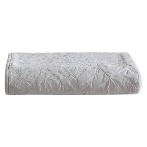 Eddie Bauer Woodblock Floral Plush-Fleece Throw