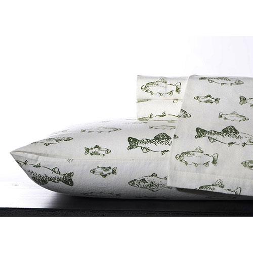 Eddie Bauer School of Fish Flannel Sheet Set