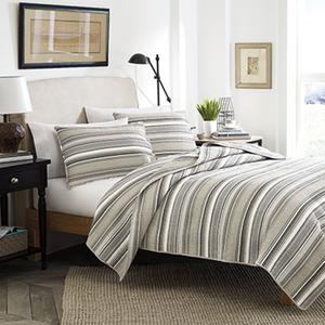 Stone Cottage Fresno Stripe 3pc. Quilt Set - Neutral