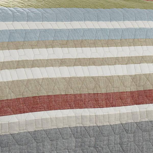 Eddie Bauer Salmon Ladder Stripe 136 Thread Count Quilt Set alternate view