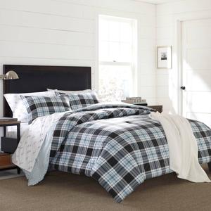 Eddie Bauer Lewis Plaid 180 Thread Count Reversible Comforter Set