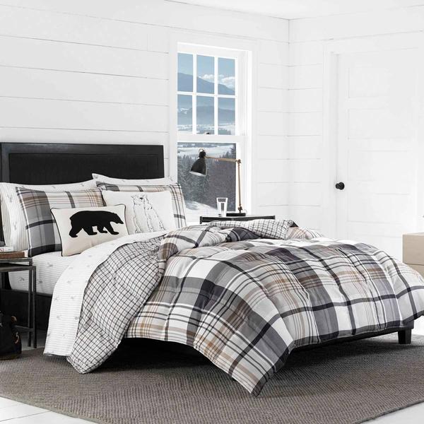 Eddie Bauer Normandy Plaid 150TC Reversible 3pc. Comforter Set