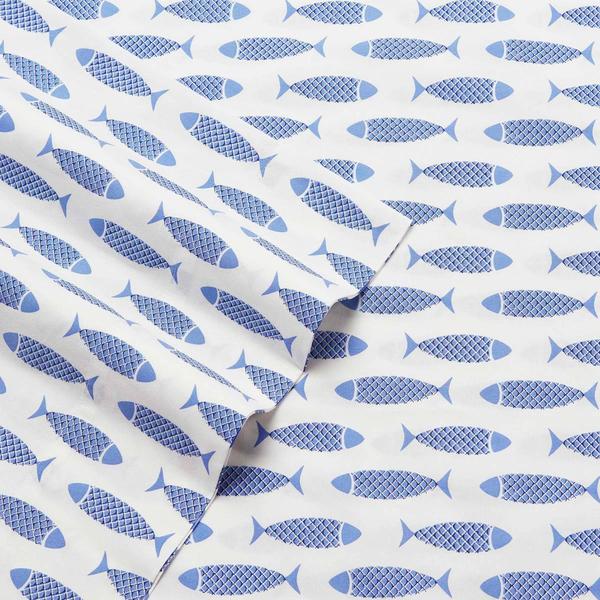 Nautica Woodblock Fish Sheet Set alternate view