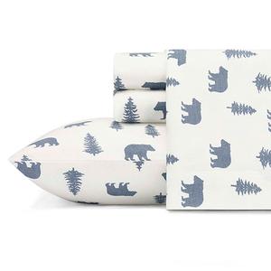 Eddie Bauer Bears & Trees Flannel Sheet Set