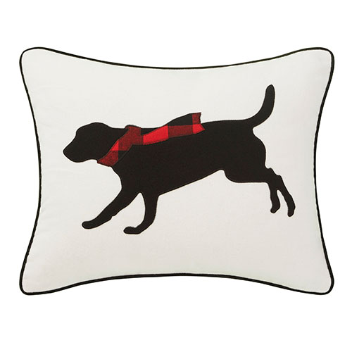 Eddie Bauer Winter Lab Dog Rectangle Decorative Pillow - 16x20