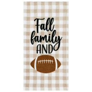 Fall Family Check Fiber Reactive Kitchen Towel