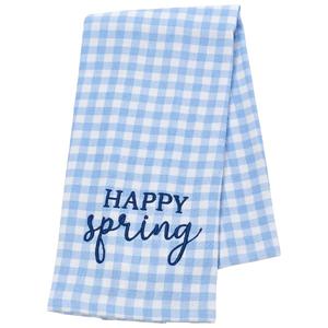 Happy Spring Check Kitchen Towel