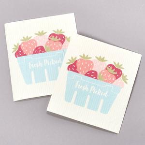 Berry Basket Aqua 2pk Swedish Dish Cloth