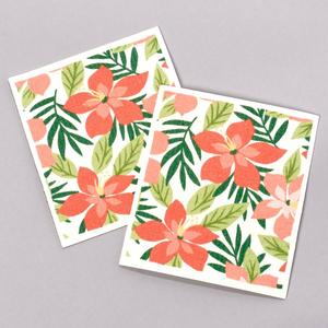Hibiscus Foliage Pink Swedish Dishcloths