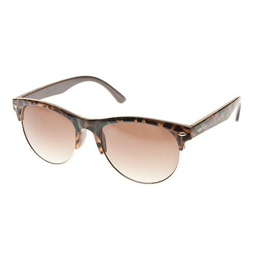 Womens Nine West Geo Club Style Tortoise Sunglasses