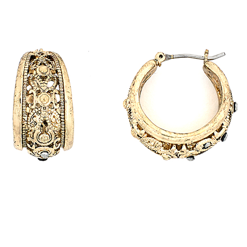 Roman Gold-Tone Small Hoop Earrings