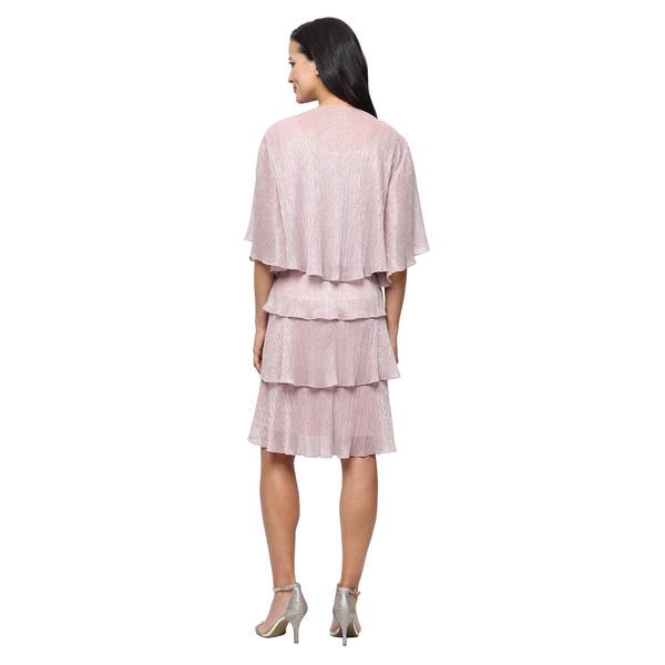 Petite SLNY Shimmer Tiered Jacket Dress alternate view